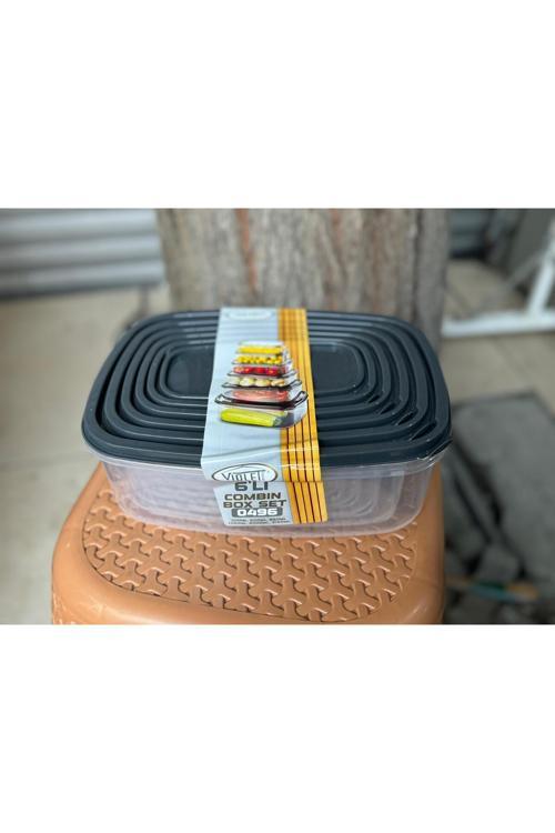 0496 Derin Dondurucu Ve Buzdolabı Saklama Kabı 6' Lü Set (Gıda Temasına Uygun)
