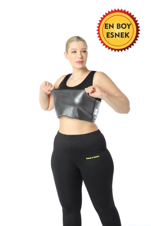 Sauna Termal Atlet Üst Ve Tayt Ikili Egzersiz Ve Spor Eşofmanı