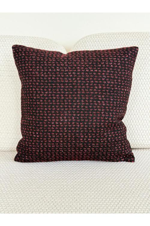 Işıltı Serisi - Vişne Kırmızı Kırlent/Yastık Kılıfı