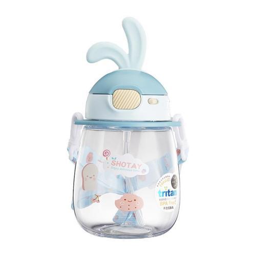 Rabbit Çocuk Pipetli Matara Tritan Mavi 600Ml