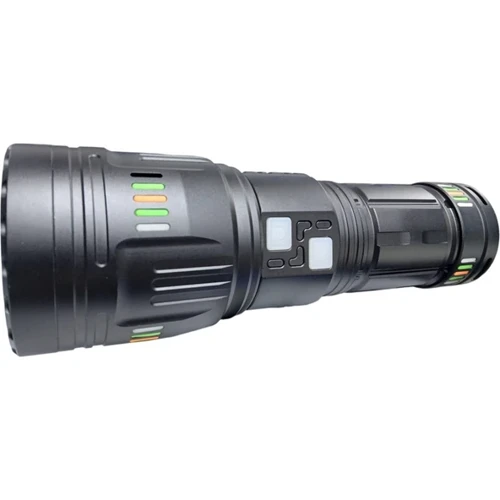 100W Lazer Etkili El Feneri - Şarjlı, Uzun Menzilli ve Güçlü Avcı Feneri