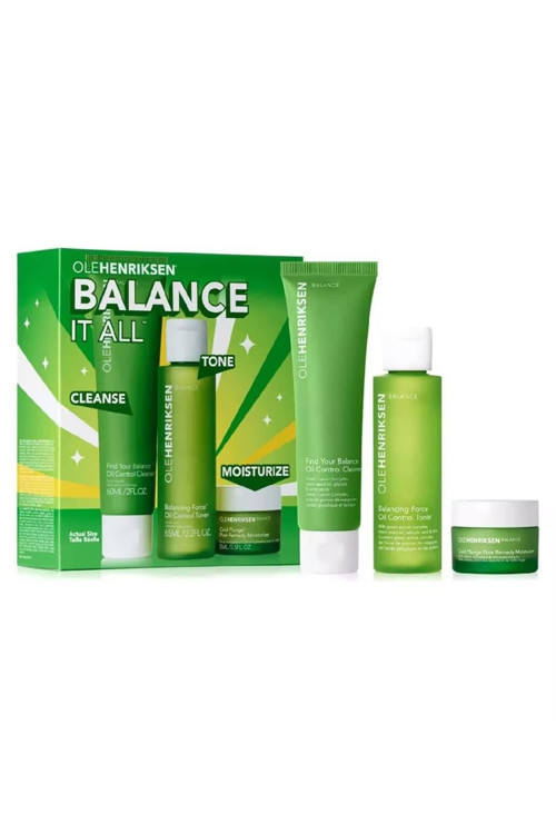 Balance It All Yağ Kontrolü ve Gözenek Arındırıcı Set (Temizleyici 60ML,Toner 65ML,Nemlendirici 15ML)