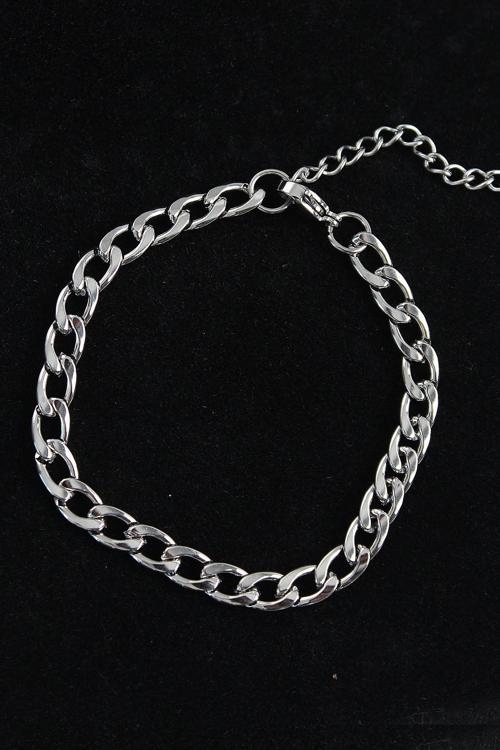 316L Çelik Kalın Klasik Model Gümüş Renk Erkek Bileklik