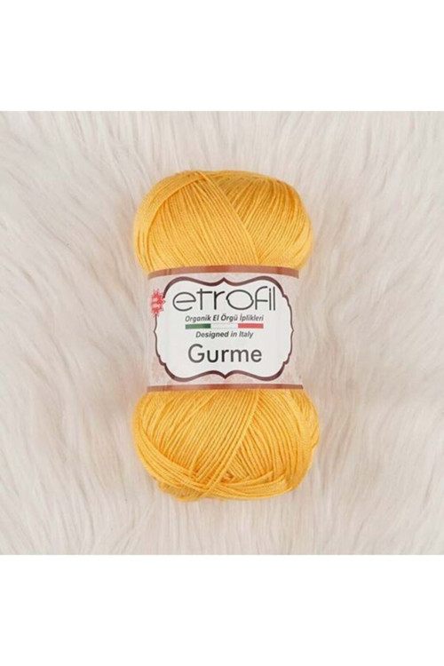 Gurme Yazlık Amigurimi Örgü Ipi %100 Premıum Acrylıc Anti Pilling Koyu Sarı 72043