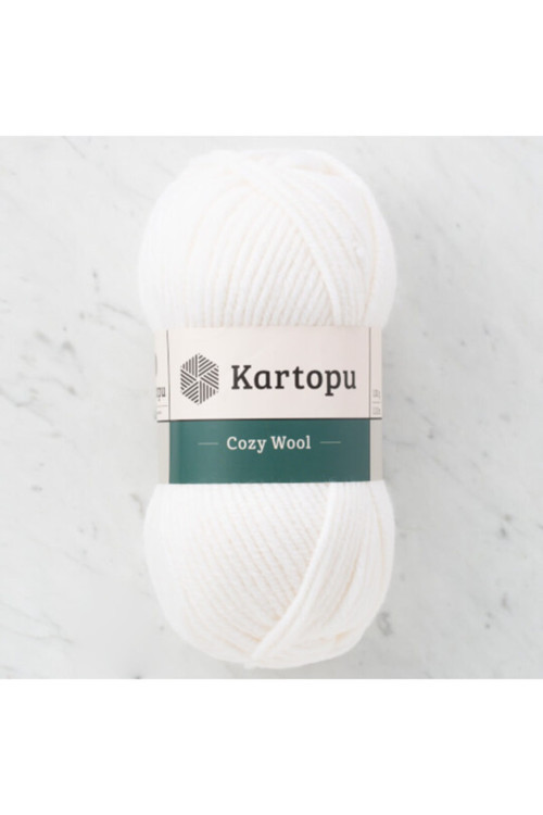 Cozy Wool K010 Beyaz %25 Yün Karışımlı Kalın Örgü Ipi