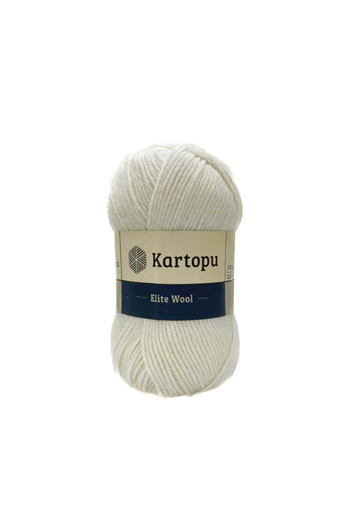 Elite Wool K010 Beyaz %49 Yün Örgü İpi Kazak & Süveter & Hırka & Yelek Kışlık Örgü İpi