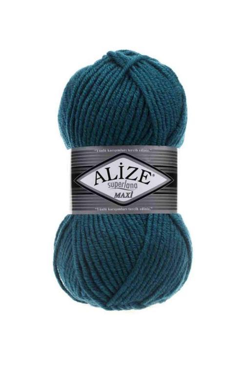 Süperlana Maxi Kalın El Örgü Ipi 212 Petrol
