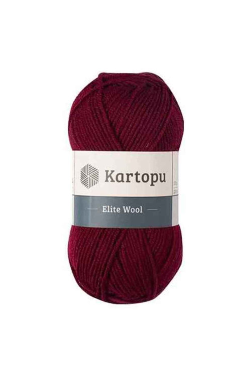 Elite Wool K110 Bordo %49 Yün Örgü İpi Kazak & Süveter & Hırka & Yelek Kışlık Örgü İpi