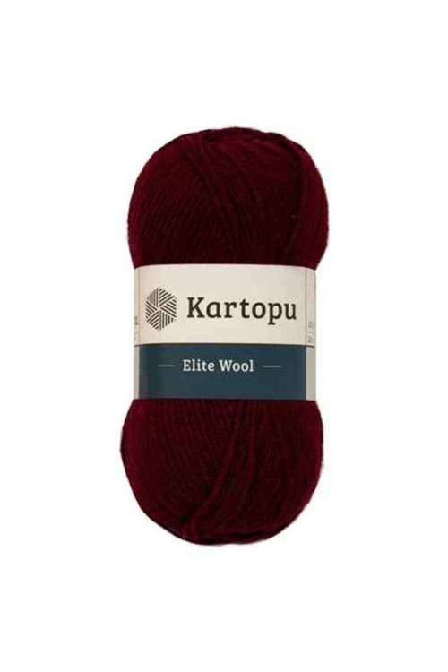Elite Wool K1116 Koyu Bordo %49 Yün Örgü İpi Kazak & Süveter & Hırka & Yelek Kışlık Örgü İpi