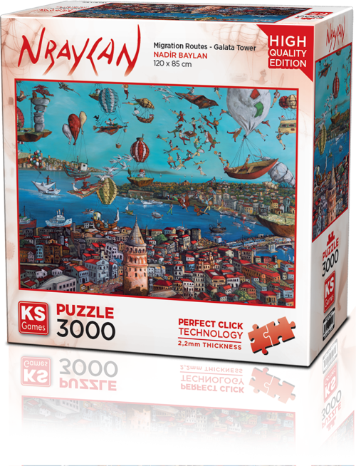 Puzzle 3000 Parça Nbaylan Migration Routes-Galata Tower
