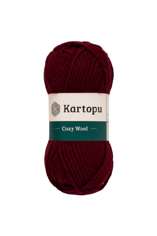 5'Li Paket Cozy Wool K1116 Koyu Bordo %25 Yün Örgü Ipi
