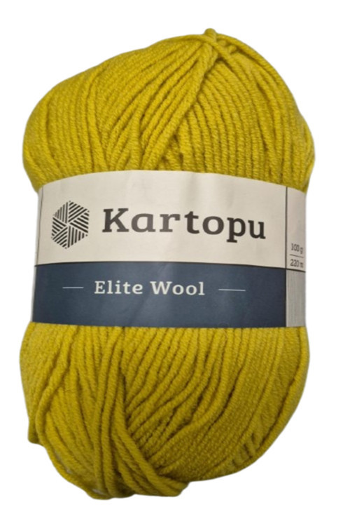 Elite Wool K1333 Sarı %49 Yün Örgü İpi Kazak & Süveter & Hırka & Yelek Kışlık Örgü İpi