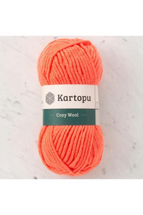 5'Li Paket Cozy Wool K1212 Turuncu %25 Yün Örgü Ipi