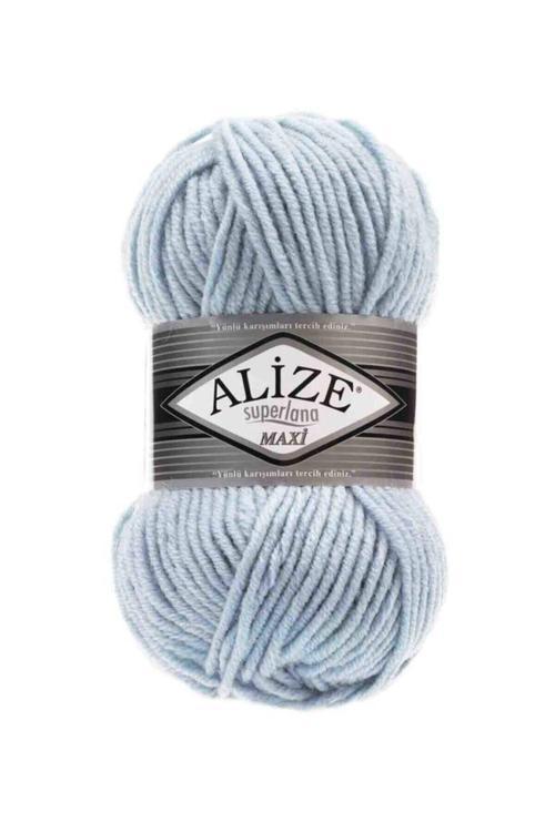 Süperlana Maxi 480 Açık Mavi Kalın Kışlık Atkı Bere Kazak Örgü İpi