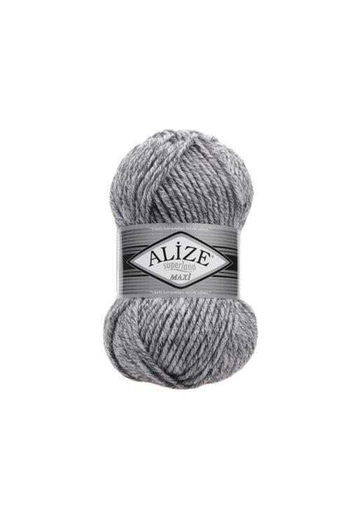 Süperlana Maxi Kalın El Örgü Ipi 801 Jaspe Gri