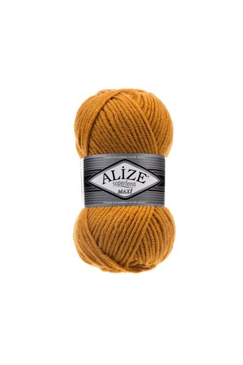 Süperlana Maxi Kalın El Örgü Ipi 02 Safran