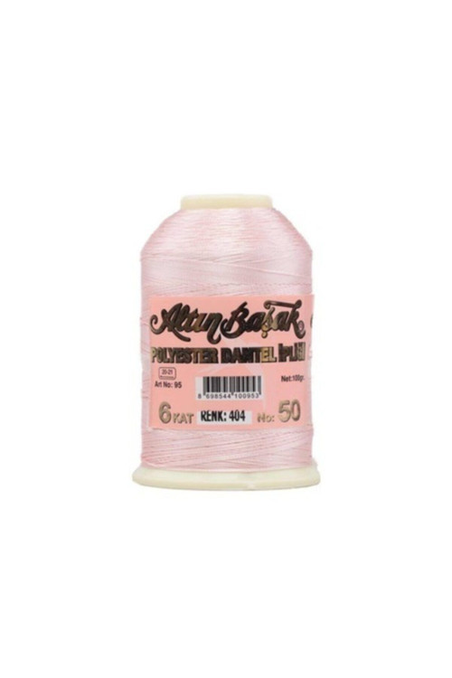 Pembe İnci Polyester Dantel İpliği 100 Gr Renk 404