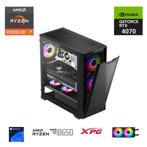RYZEN 7 9800X3D 64GB DDR5 1TB M.2 RTX 4070 B650 750W 240M