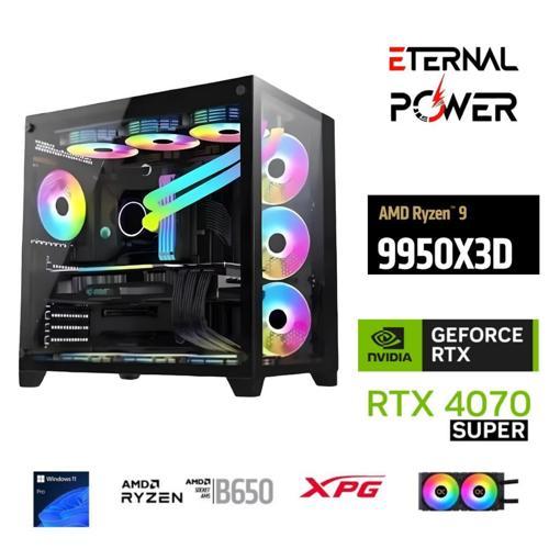 RYZEN 9 9950X3D 32GB DDR5 1TB M.2 RTX 4070 SUPER B650 750W 240M