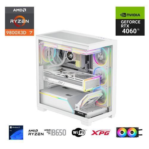 RYZEN 7 9800X3D 32G DDR5 1TB M.2 RTX 4060Ti B650 WIFI 750W 240M