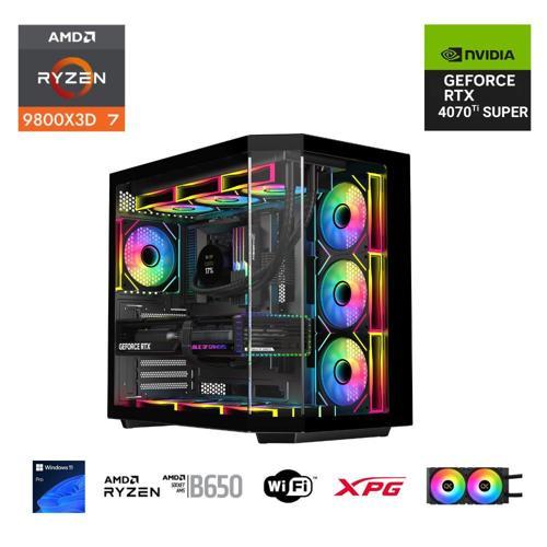 RYZEN 7 9800X3D 32GB DDR5 1TB M.2  RTX 4070Tİ SUPER B650 WIFI 750W 240M