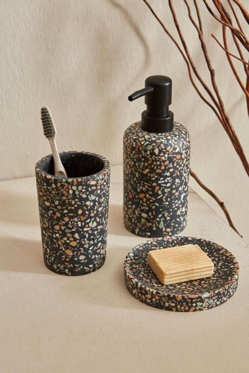 Home Elera Banyo Aksesuar Seti 3 Parça Siyah