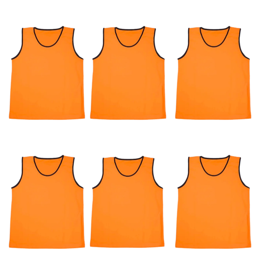 Antrenman Yeleği Çocuk Beden 6'lı Set Bip Turuncu