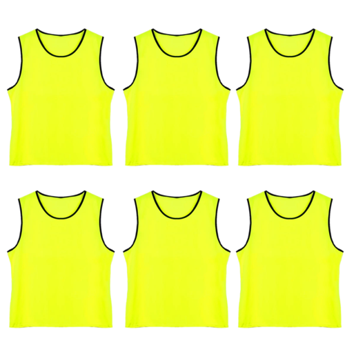 Antrenman Yeleği Çocuk Beden 6'lı Set Bip Sarı