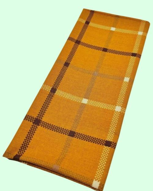 Çanta Aksesuar 120x50 cm Pamuklu Astarlık Kumaş Hardal Sarı Ekose Desen