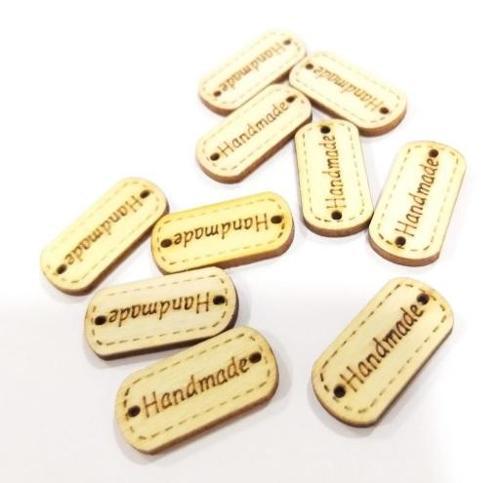 Çanta Aksesuar 1.1X2.3 Cm Cm Ahşap Etiket 1 Adet No:2