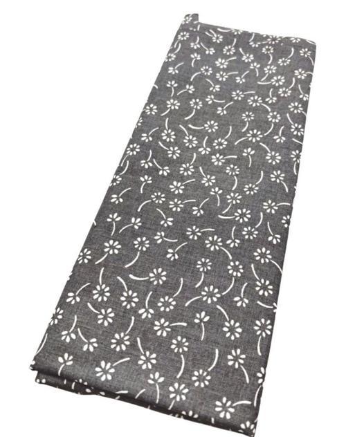 Çanta Aksesuar 120x50 cm Pamuklu Astarlık Kumaş Gri  Çıtır Çiçek Desen