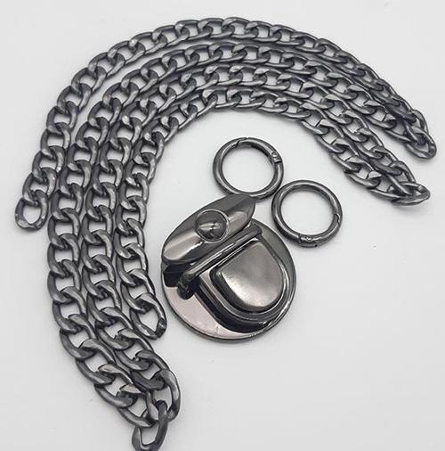 Çanta Aksesuar Füme Renk Orta Kalınlık Zincir Set No:63