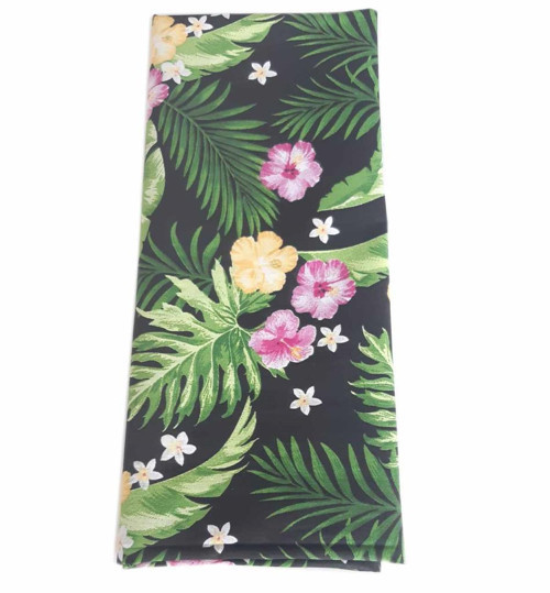 Çanta Aksesuar 120X50 Cm Pamuklu Astarlık Kumaş Sarı Mor Çiçek Desen