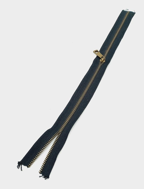 Çanta Aksesuar Başlıklı Fermuar 40 Cm Antik Metal Siyah