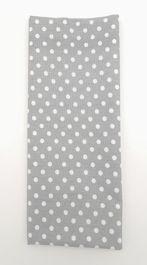 Çanta Aksesuar 120x50 cm Gri Renk Küçük Puantiyeli Pamuklu Astarlık Kumaş No:23