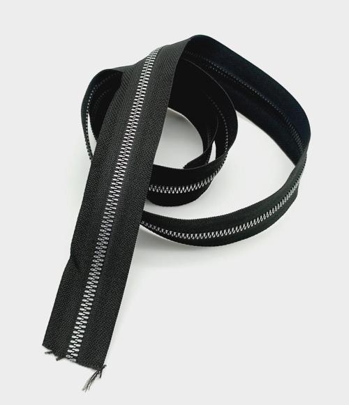 Çanta Aksesuar Ortası Gümüş Fermuar 100 Cm Siyah Renk