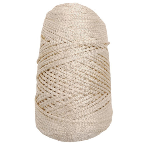 Çanta Aksesuar Simli Polyester Makrome Bej Renk 200 gr