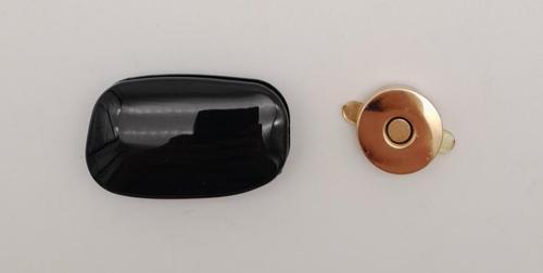 Çanta Aksesuar Siyah Renkli Light Gold Mıknatıslı Kilit