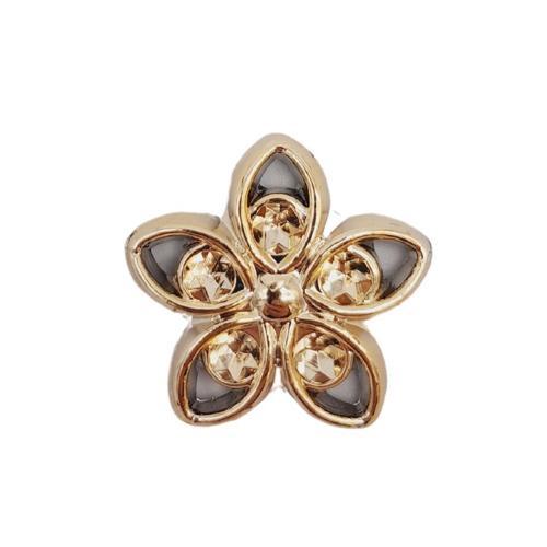 Çanta Aksesuar Plastik Çiçek Model Süs Light Gold Renk