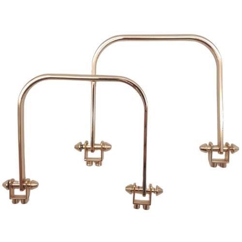 Çanta Aksesuar 9x9 cm Light Gold Renk Vidalı Metal Çanta Tutma Sapı