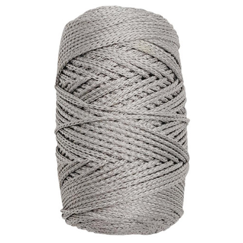 Çanta Aksesuar Simli Polyester Makrome Gri Renk 200 gr