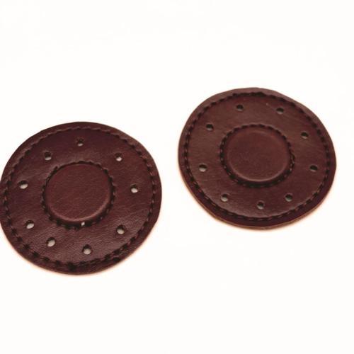 Çanta Aksesuar Taba Suni Derili Yuvarlak Gizli Mıknatıs