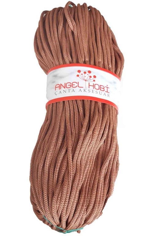 Çanta Aksesuar Polyester Rulo Makrome Taba 5Mm
