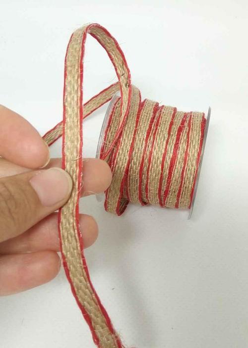 Çanta Aksesuar Kenarları Kırmızı Hasır Renk Kordon, Büzgü İpi Metrelik