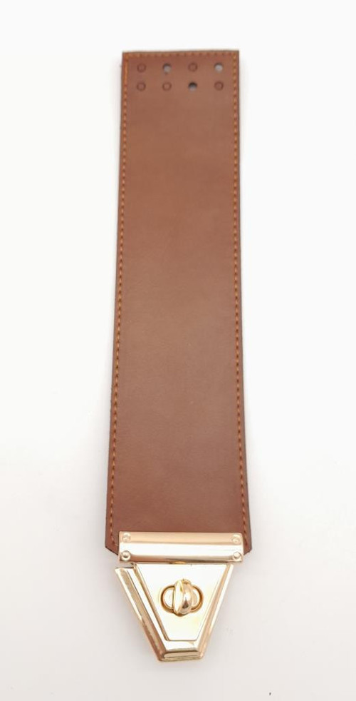 Çanta Aksesuar Taba Renk Suni Deri 25X6 Cm Çanta Kapağı