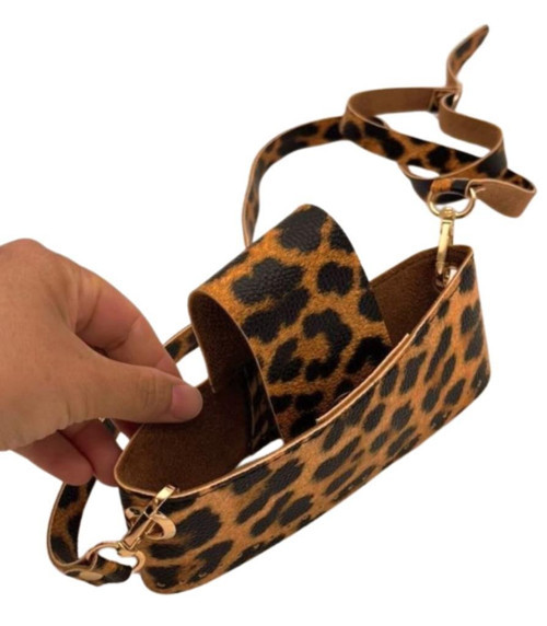 Çanta Aksesuar Kapsül Model Leopar Renk Çanta Yapım Seti Light Gold Metalli