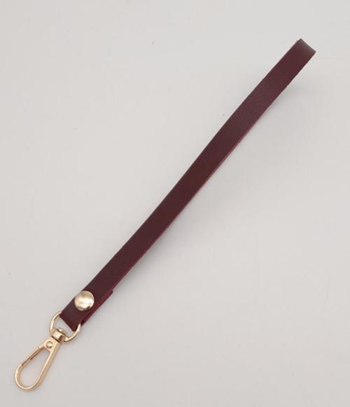 Çanta Aksesuar İnce Tek Kat Suni Deri Bordo Elcik Light Gold Metal