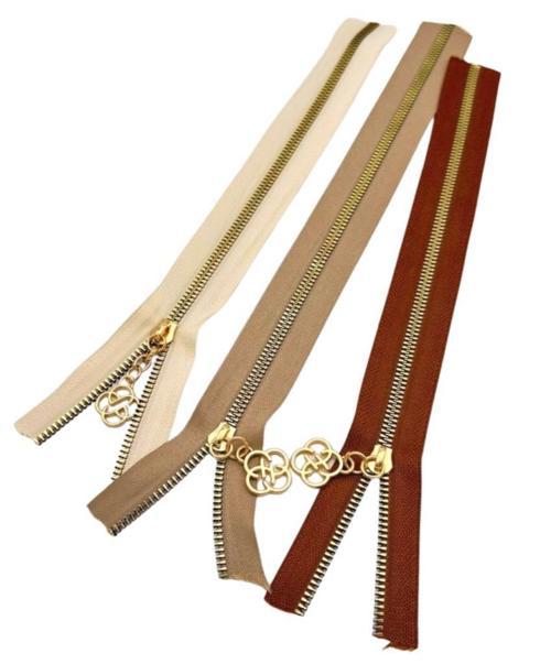 Çanta Aksesuar Başlıklı Fermuar Set 30 Cm Light Gold Metal (Taba, Krem, Bej)