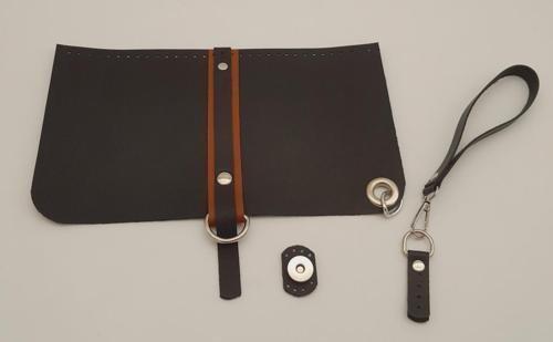 Çanta Aksesuar Suni Deri Abiye Cluch Çanta Seti Siyah Renk Gümüş Metalli