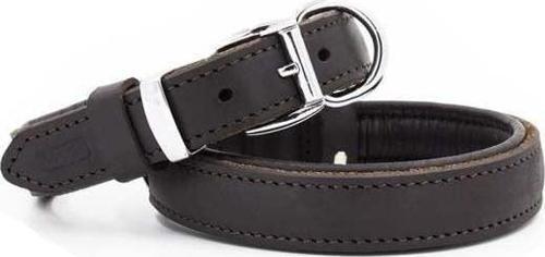 Yağlı Deri Köpek Boyun Tasması Medium Kahverengi 2.5x37-45 Cm